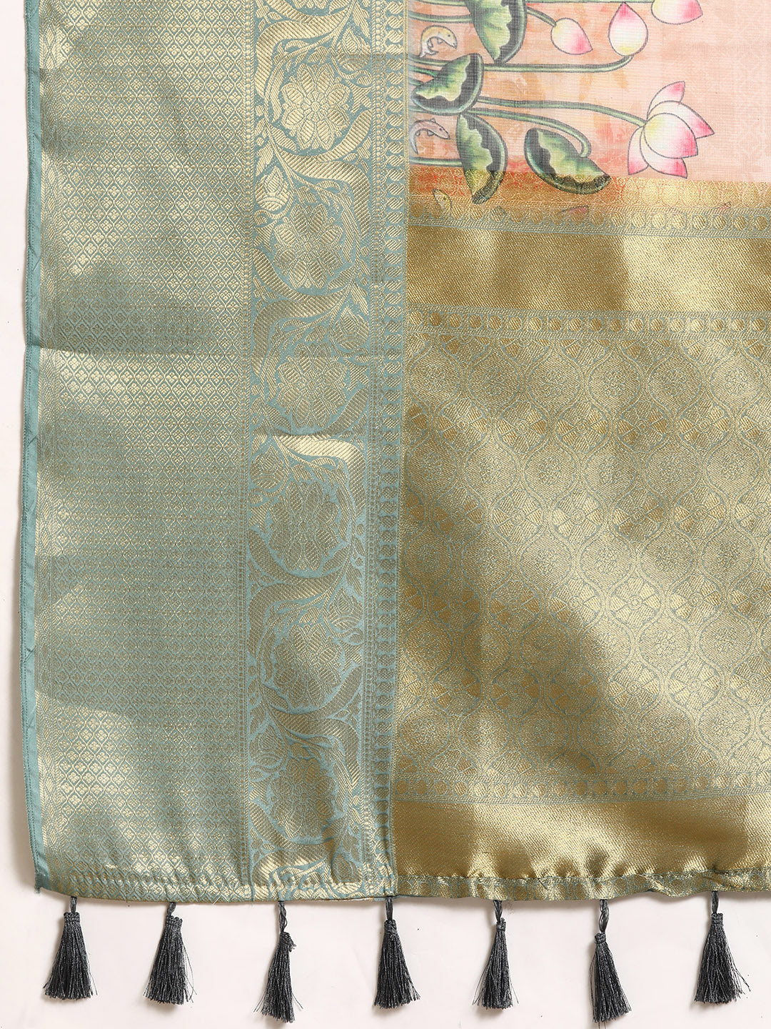 Women's Pichwai Muga Silk Digital Print Saree