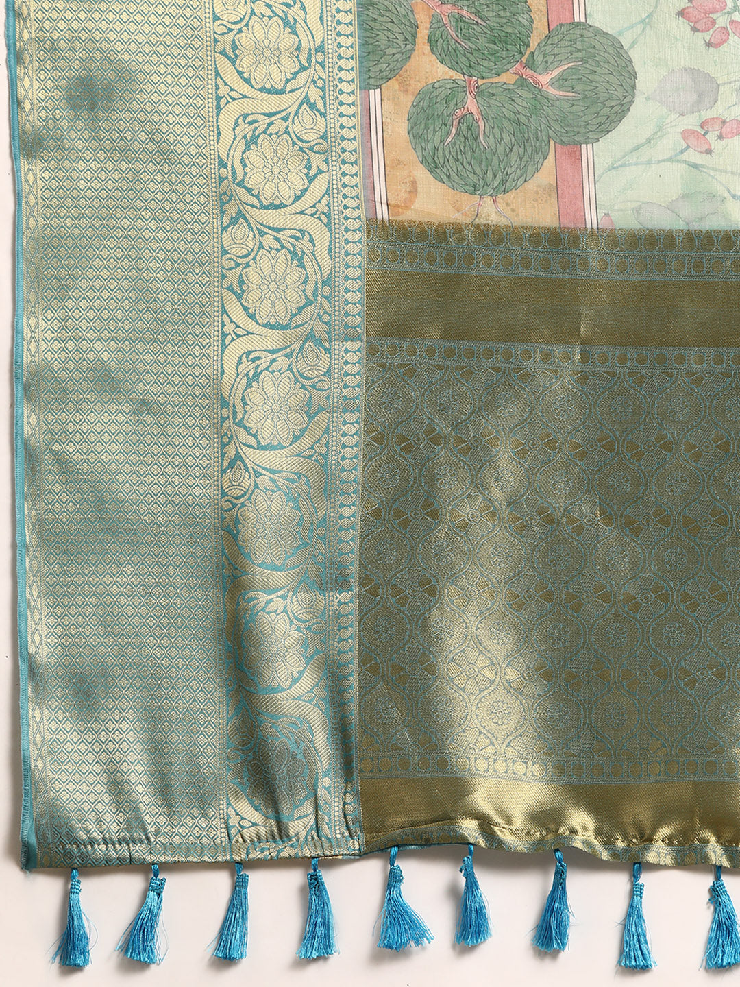 Women's Pichwai Muga Silk Digital Print Saree