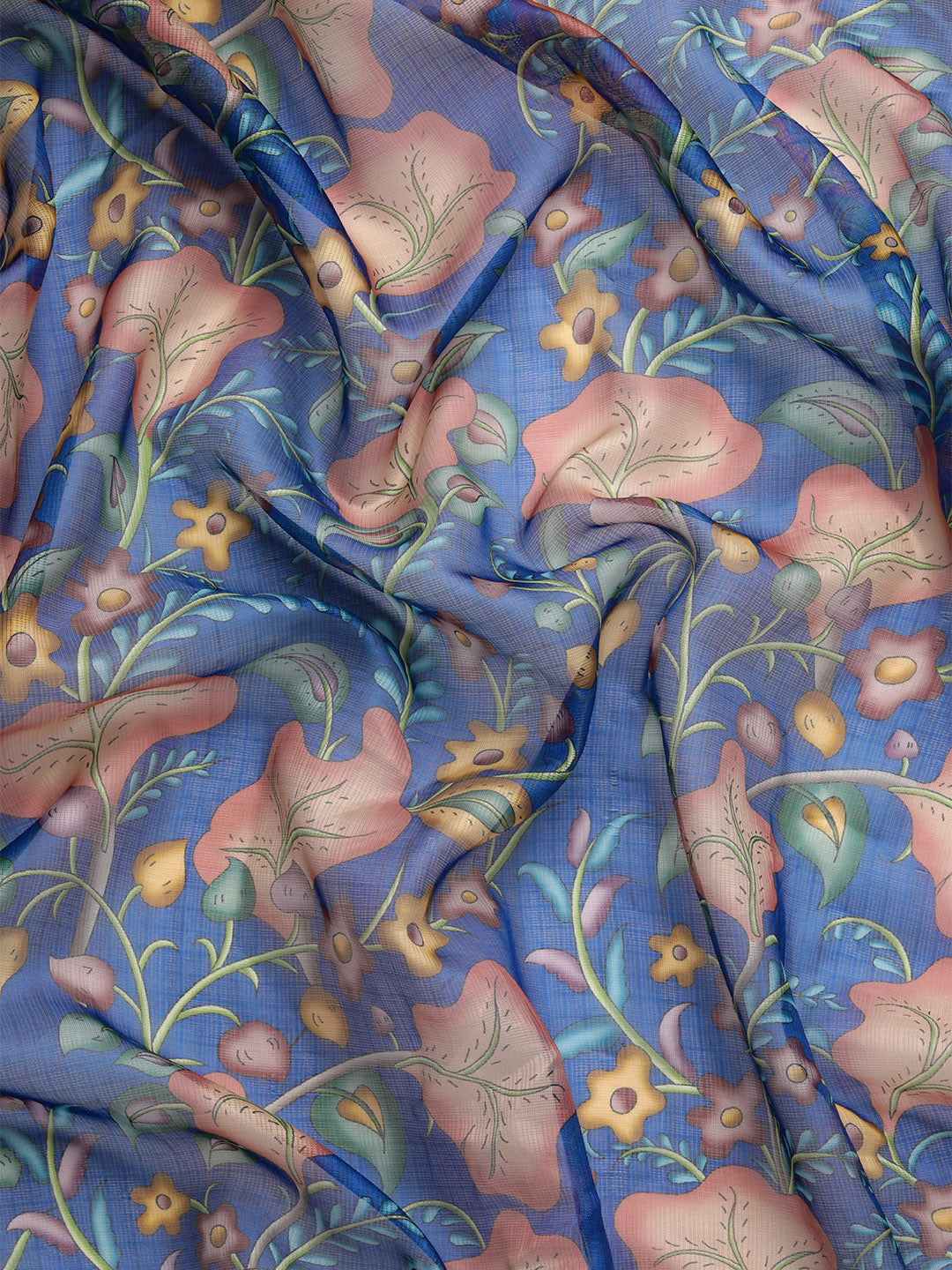 Women's Pichwai Muga Silk Digital Print Saree