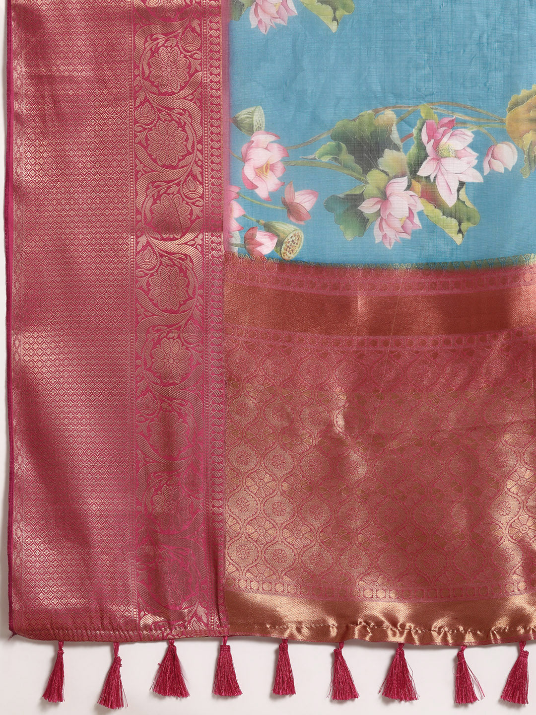 Women's Pichwai Muga Silk Digital Print Saree