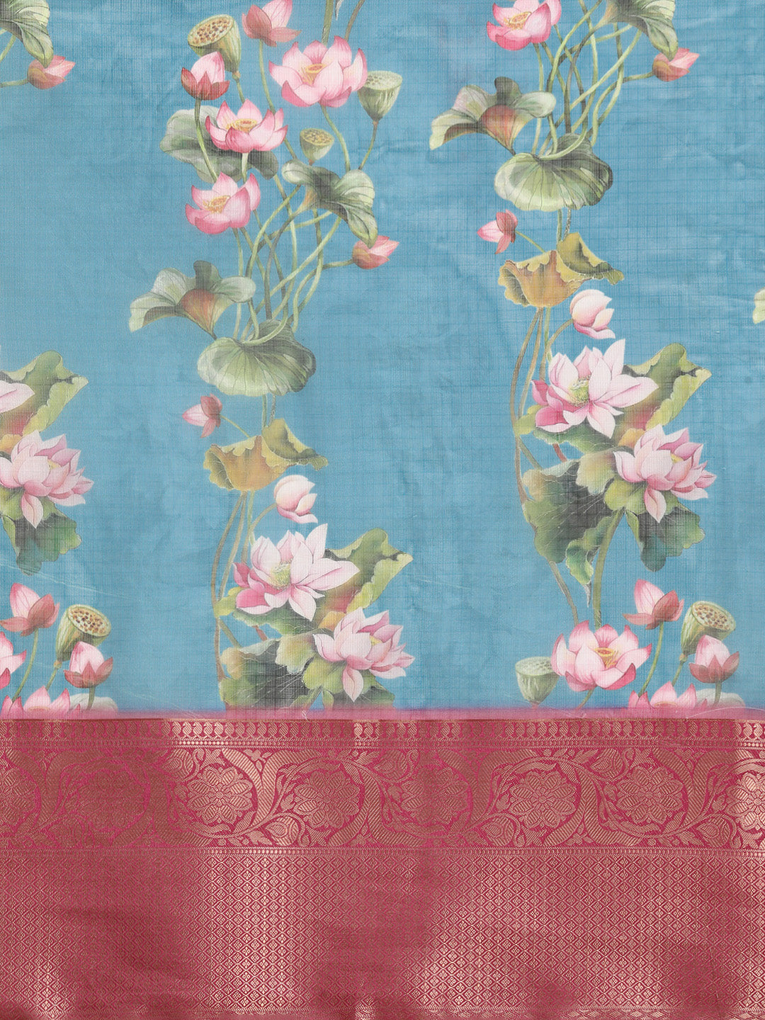 Women's Pichwai Muga Silk Digital Print Saree