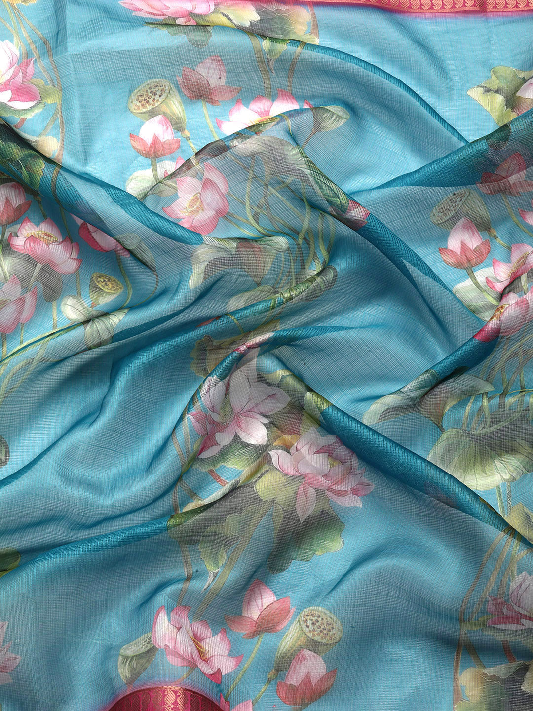 Women's Pichwai Muga Silk Digital Print Saree