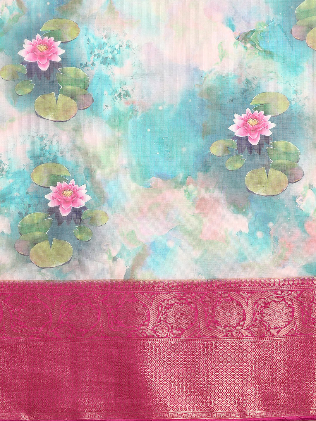 Women's Pichwai Muga Silk Digital Print Saree