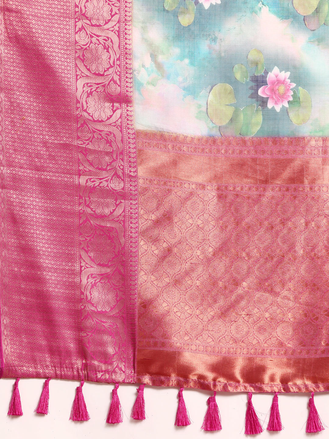 Women's Pichwai Muga Silk Digital Print Saree