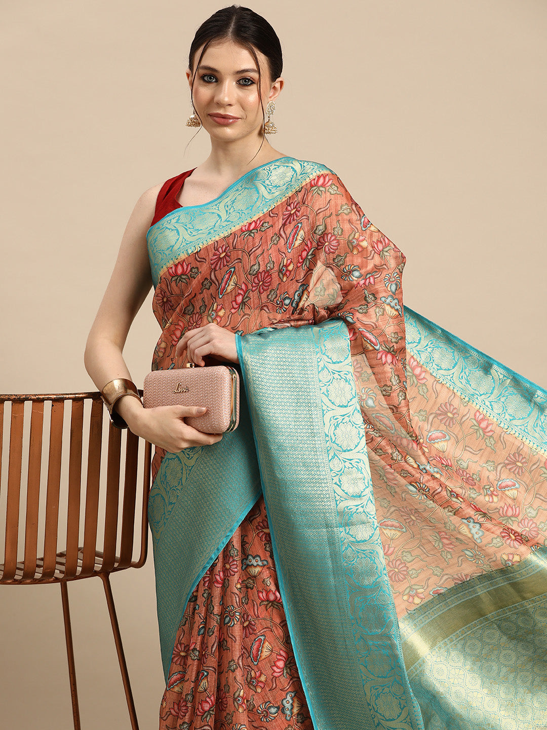 Women's Pichwai Muga Silk Digital Print Saree