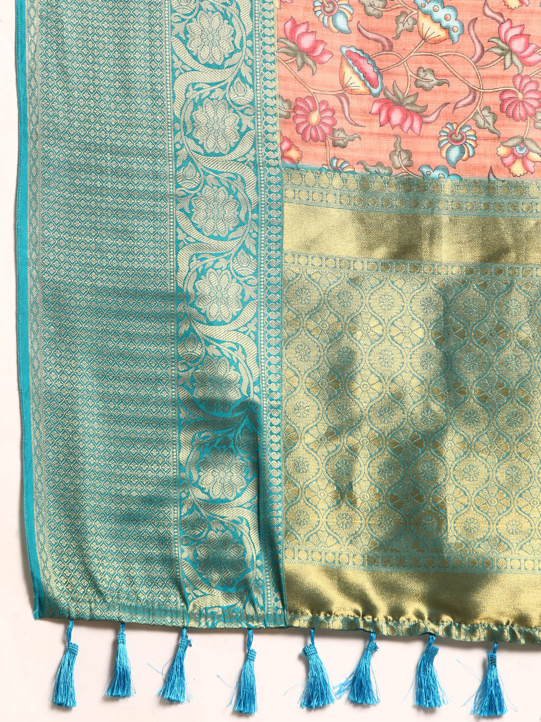 Women's Pichwai Muga Silk Digital Print Saree