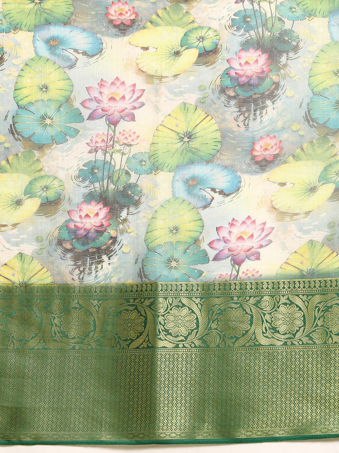 Women's Pichwai Muga Silk Digital Print Saree