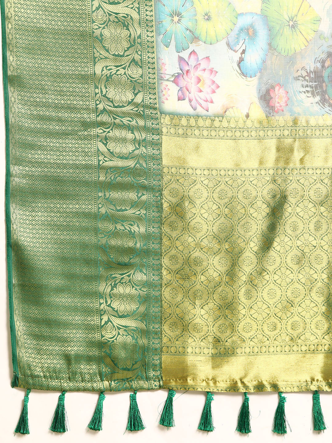 Women's Pichwai Muga Silk Digital Print Saree