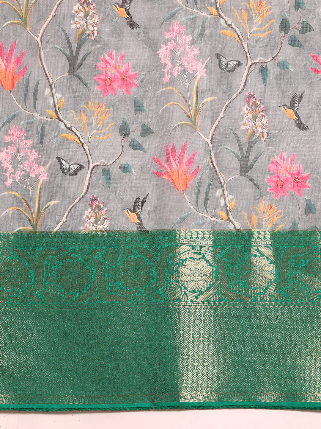 Women's Pichwai Muga Silk Digital Print Saree