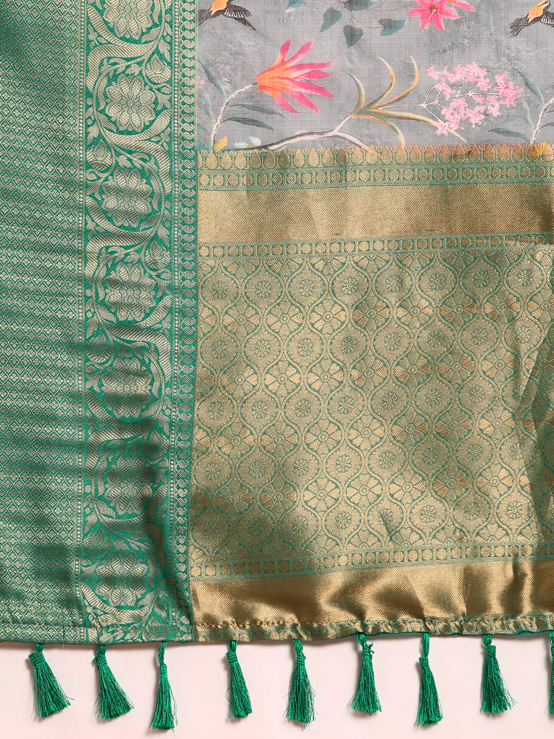 Women's Pichwai Muga Silk Digital Print Saree