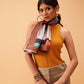 Women's Geometric Printed Silk Scarf