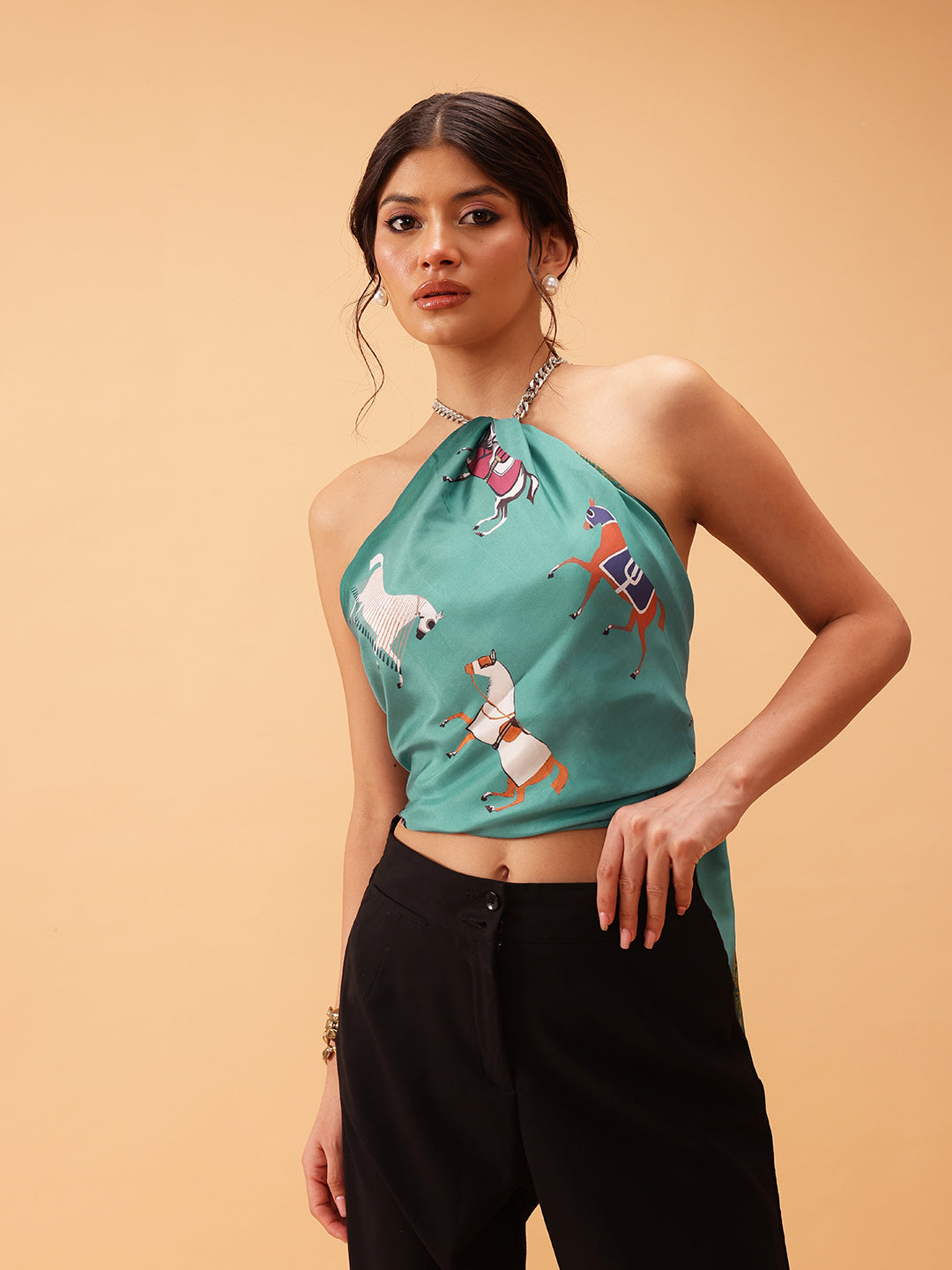 Women's Animal Printed Silk Scarf