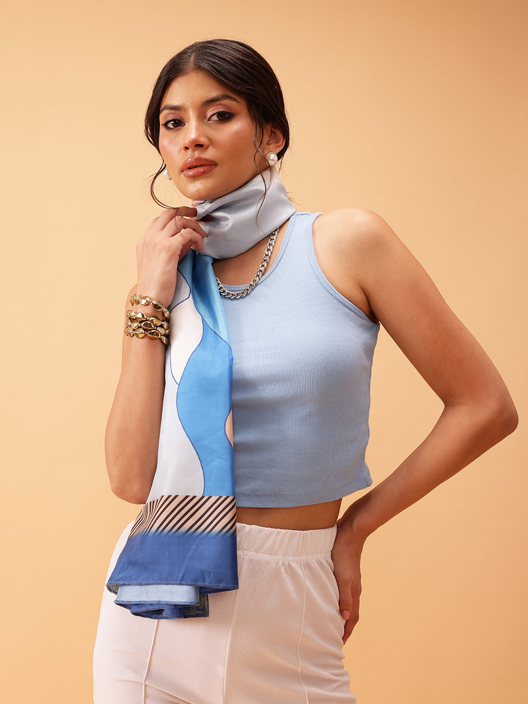 Women's Animal Printed Silk Scarf