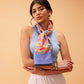 Women's Abstract Printed Silk Scarf