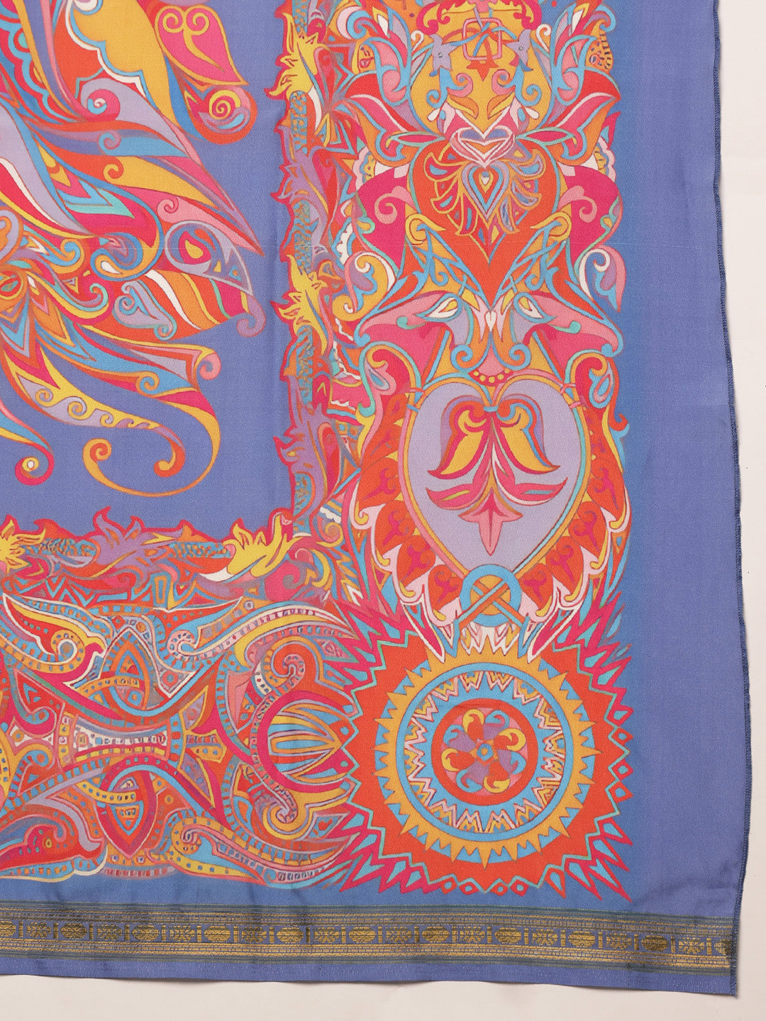 Women's Abstract Printed Silk Scarf
