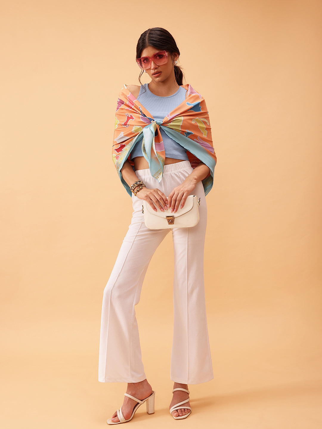 Women's Animal Printed Silk Scarf