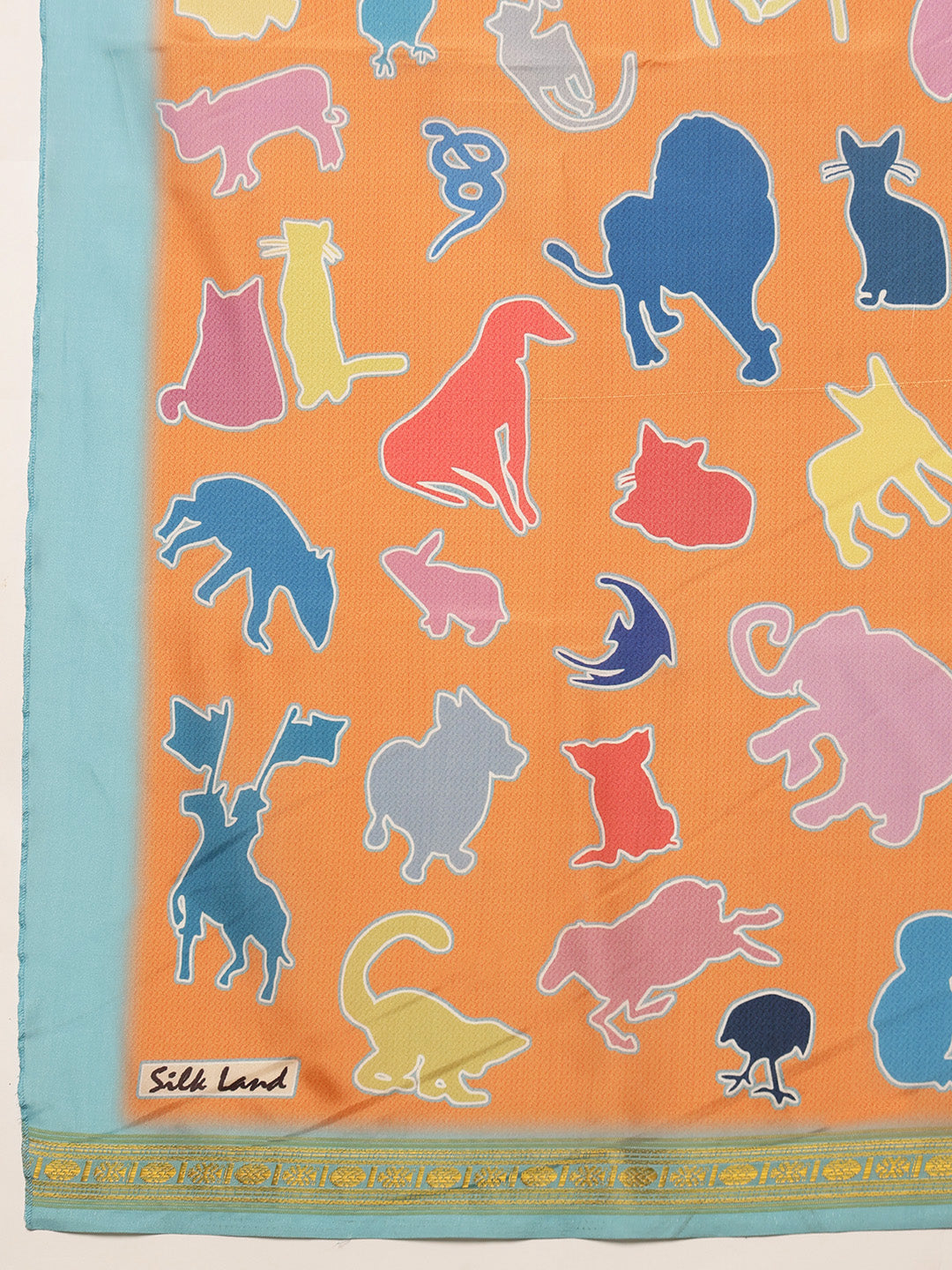 Women's Animal Printed Silk Scarf