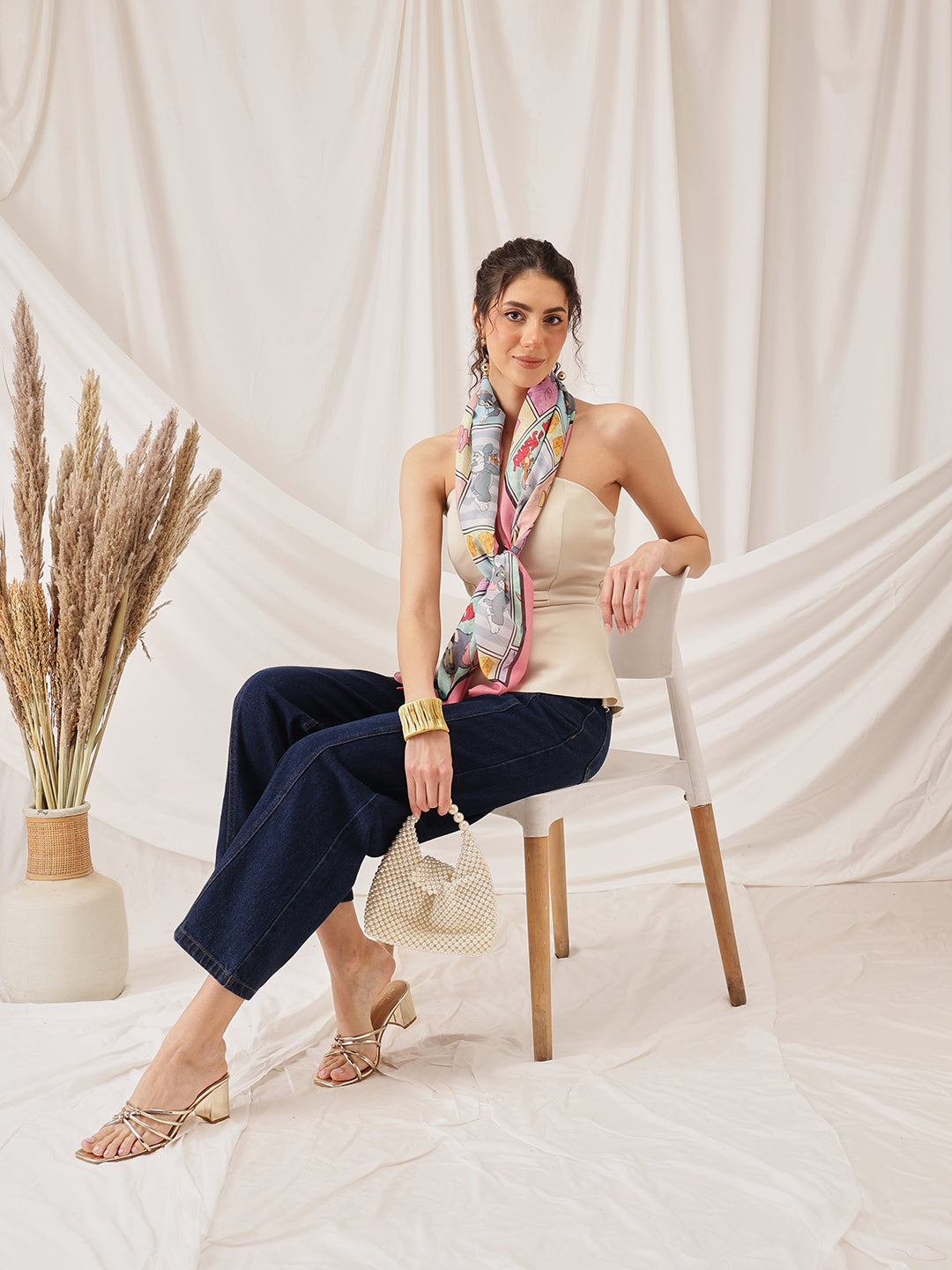 Tom & Jerry Printed Soft Cotton Scarf