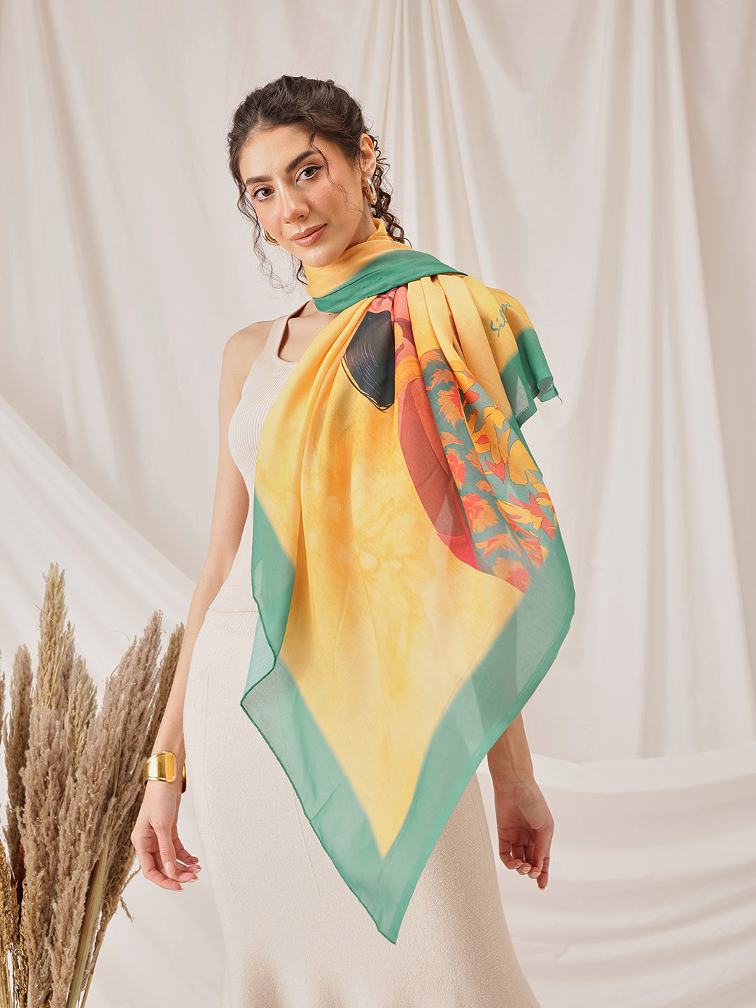 Women Printed Soft Cotton Scarf