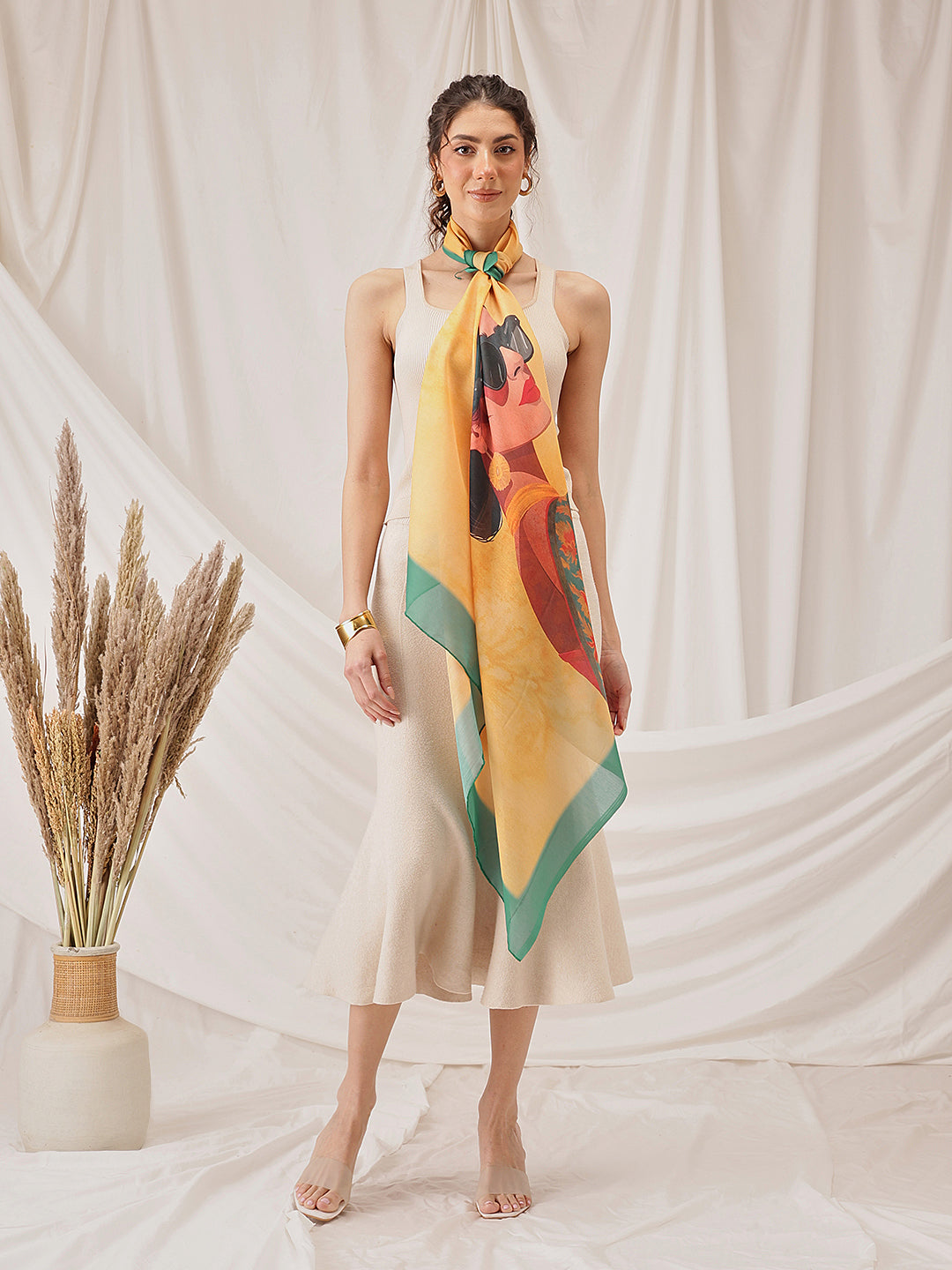 Women Printed Soft Cotton Scarf