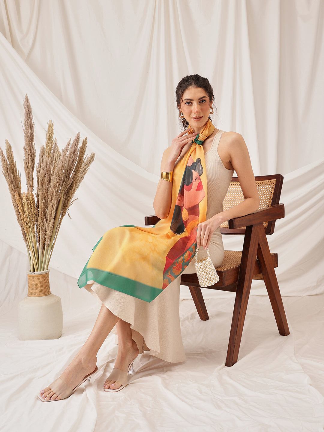 Women Printed Soft Cotton Scarf