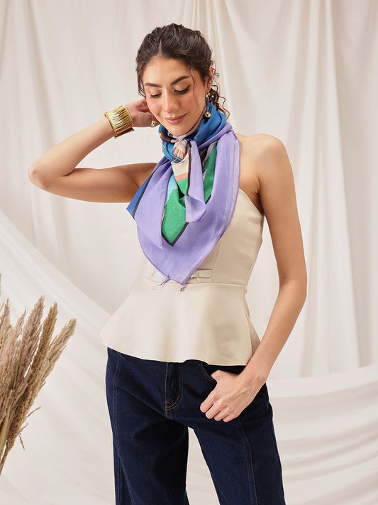 Oggy & Cockroaches Printed Soft Cotton Scarf