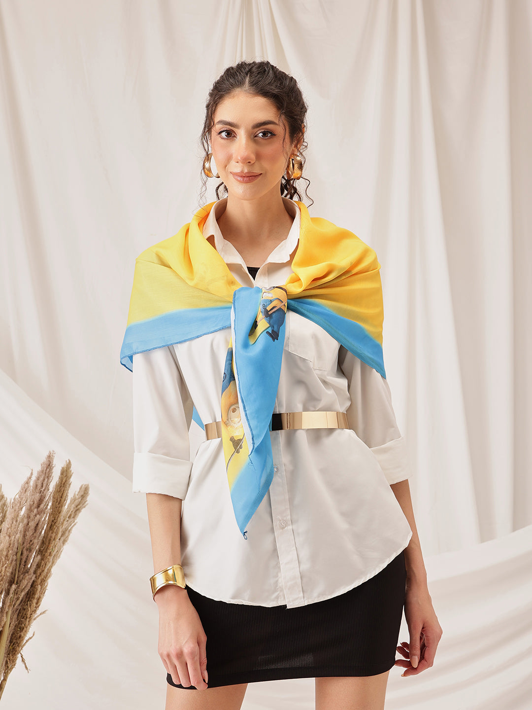 Minions Printed Soft Cotton Scarf