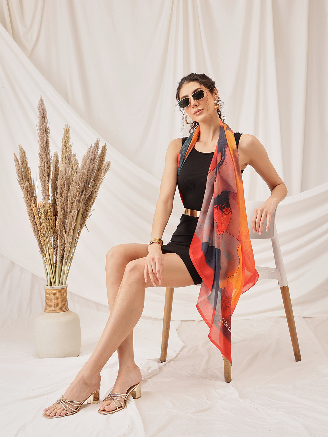 Anime Printed Soft Cotton Scarf