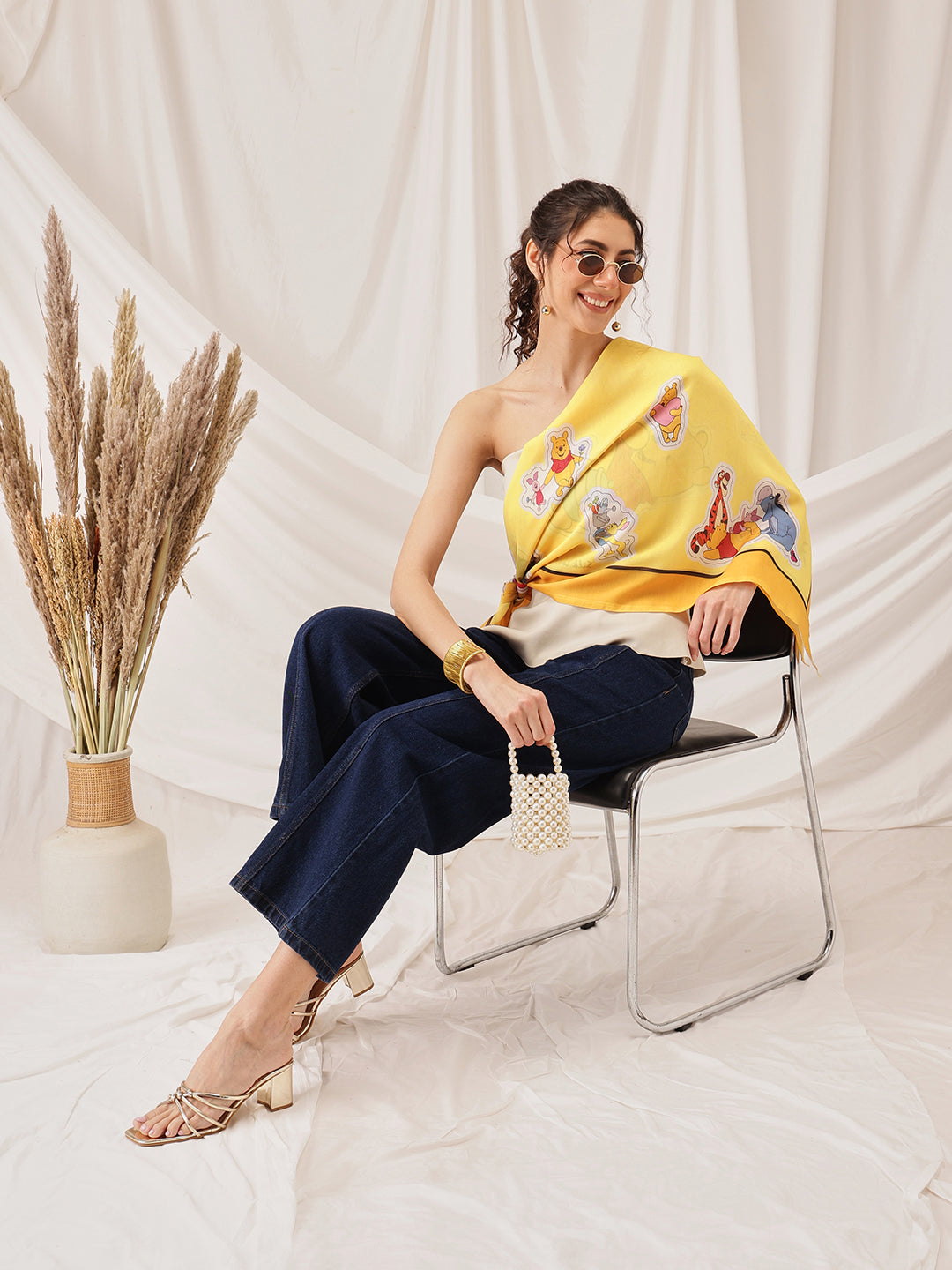 Winnie The Pooh Printed Soft Cotton Scarf