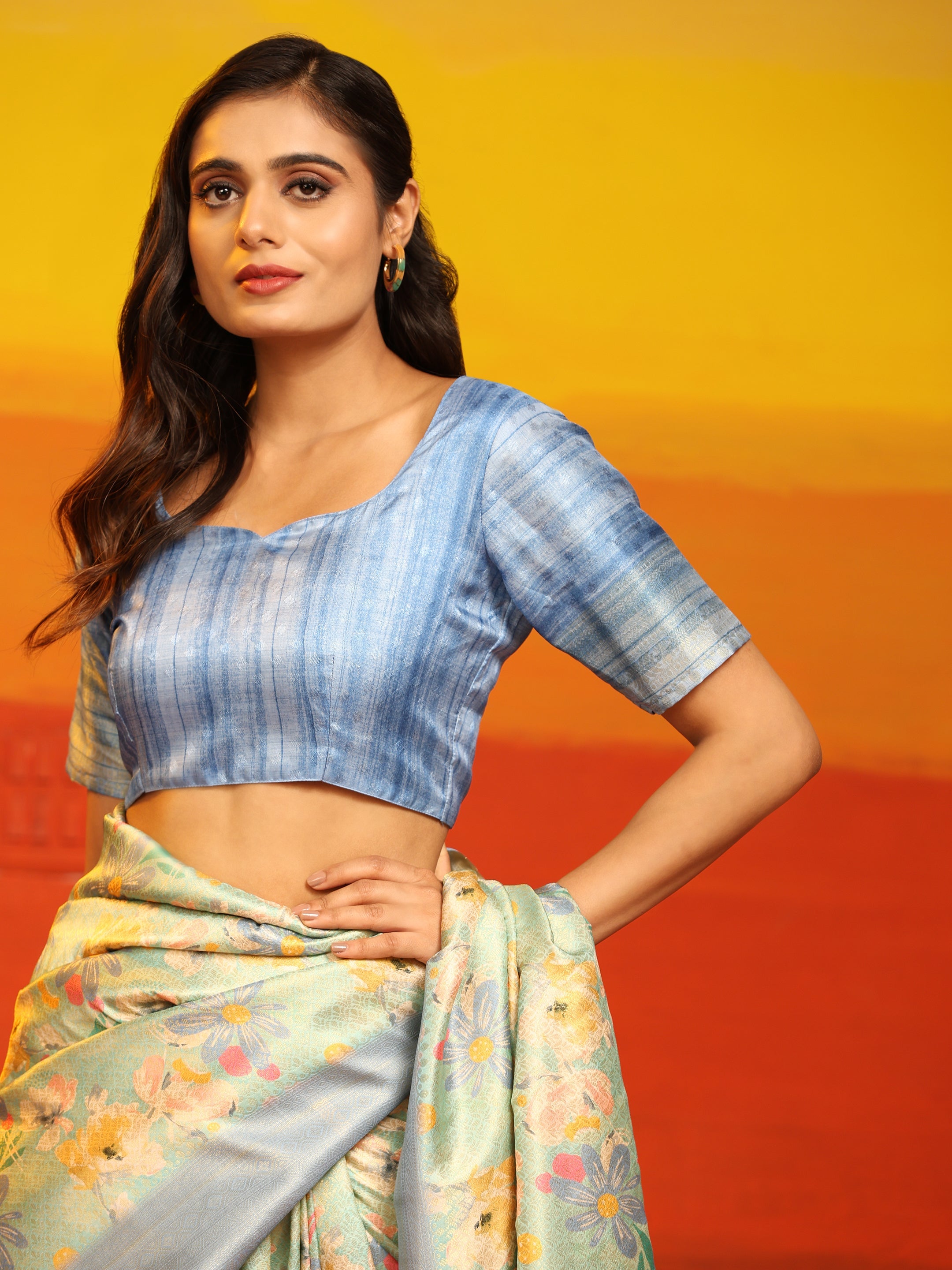 Kanchipuram Pattu Digital Print Silk Saree