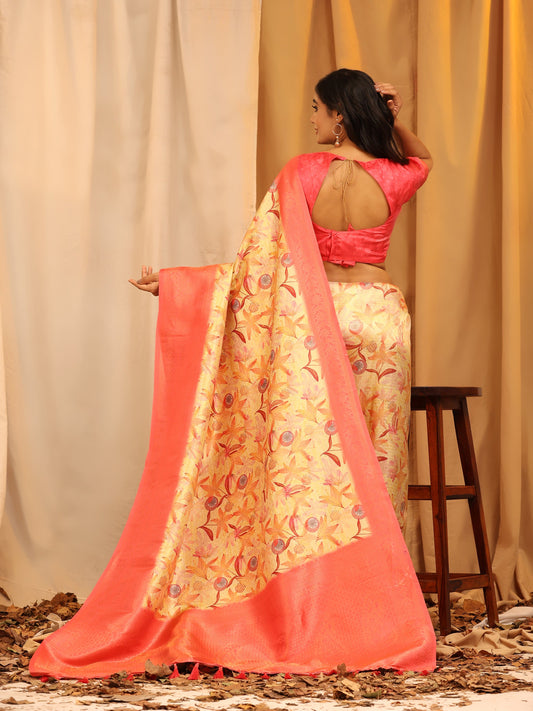 Kanchipuram Pattu Digital Print Silk Saree