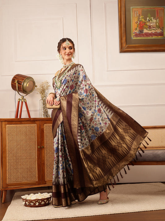Banarasi Soft Silk Pattu Saree With Zari Woven Border
