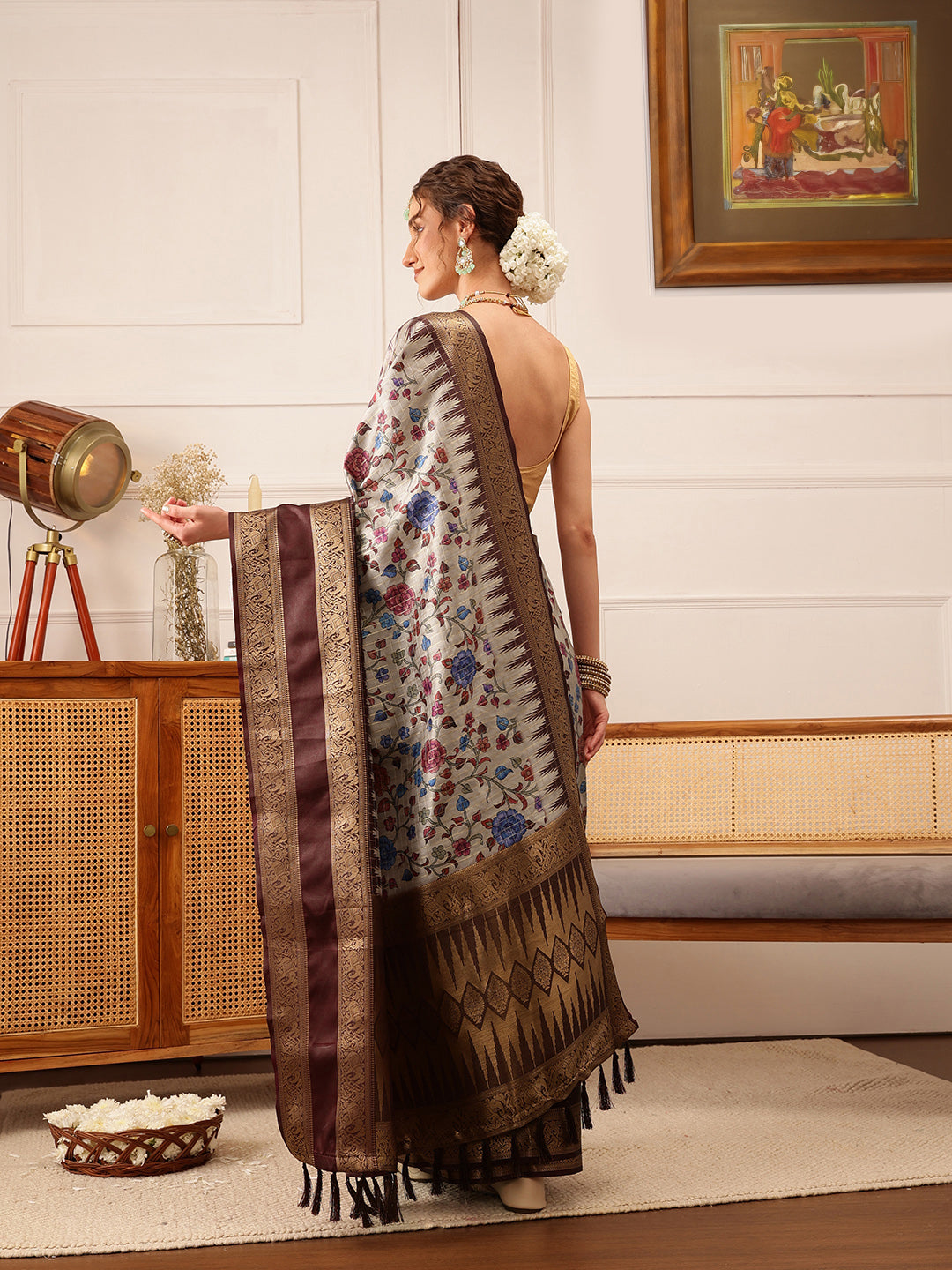 Banarasi Soft Silk Pattu Saree With Zari Woven Border