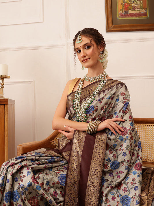 Banarasi Soft Silk Pattu Saree With Zari Woven Border