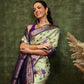 Kanjivaram Floral Printed Stunned Motifs Zari Woven Saree With Tassels