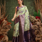 Kanjivaram Floral Printed Stunned Motifs Zari Woven Saree With Tassels