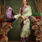 Kanjivaram Floral Printed Stunned Motifs Zari Woven Saree With Tassels