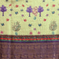 Kanjivaram Floral Printed Stunned Motifs Zari Woven Saree With Tassels