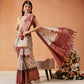 Kanjivaram Floral Printed Stunned Motifs Zari Woven Saree With Tassels