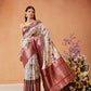 Kanjivaram Floral Printed Stunned Motifs Zari Woven Saree With Tassels