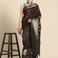 Kanchipuram Pattu Silk Floral Printed Zari Woven Border Saree