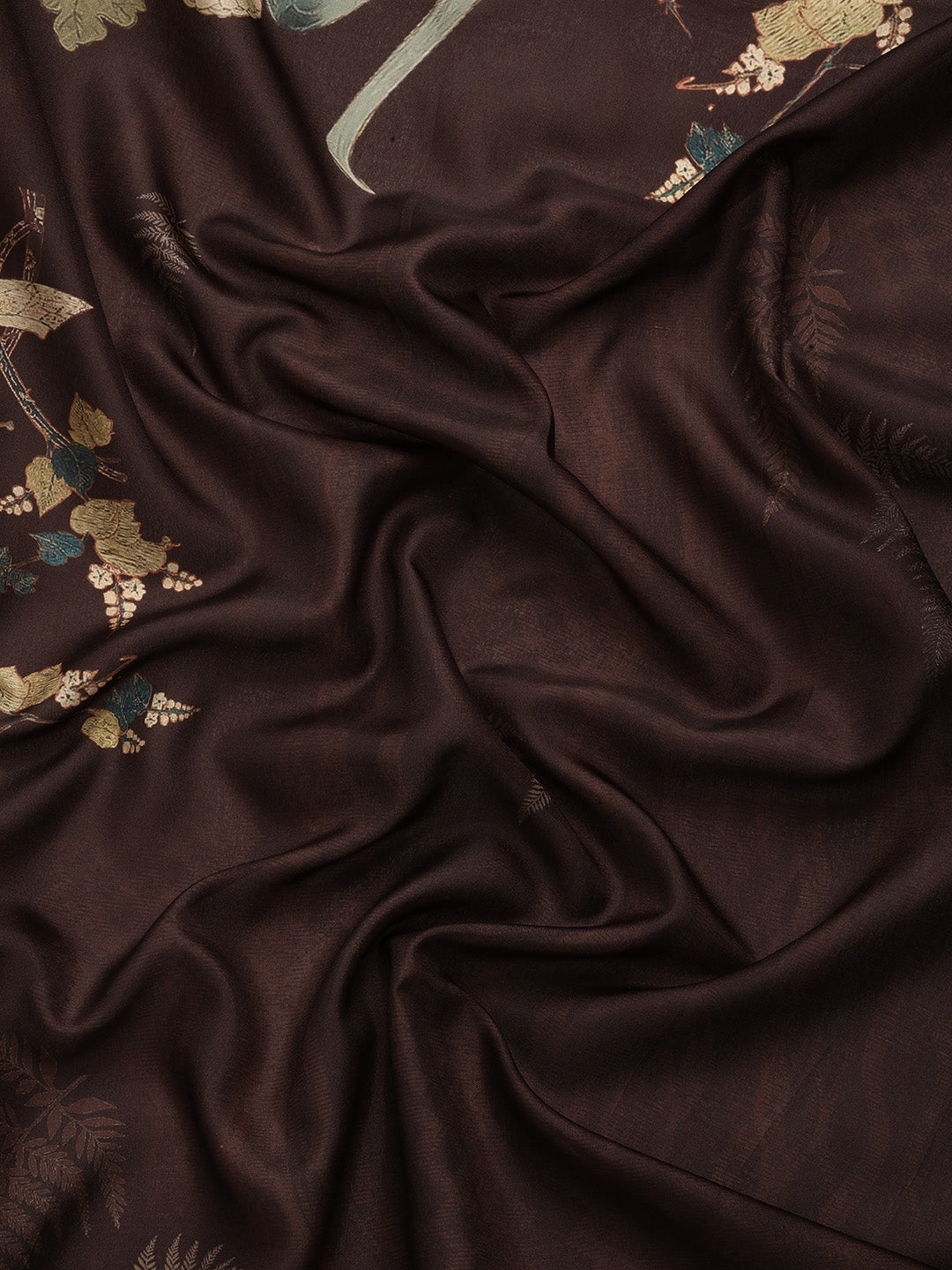 Kanchipuram Pattu Silk Floral Printed Zari Woven Border Saree
