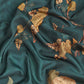 Kanchipuram Pattu Silk Floral Printed Zari Woven Border Saree