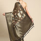 Kanchipuram Pattu Silk Floral Printed Zari Woven Border Saree