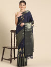 Kanchipuram Pattu Silk Floral Printed Zari Woven Border Saree
