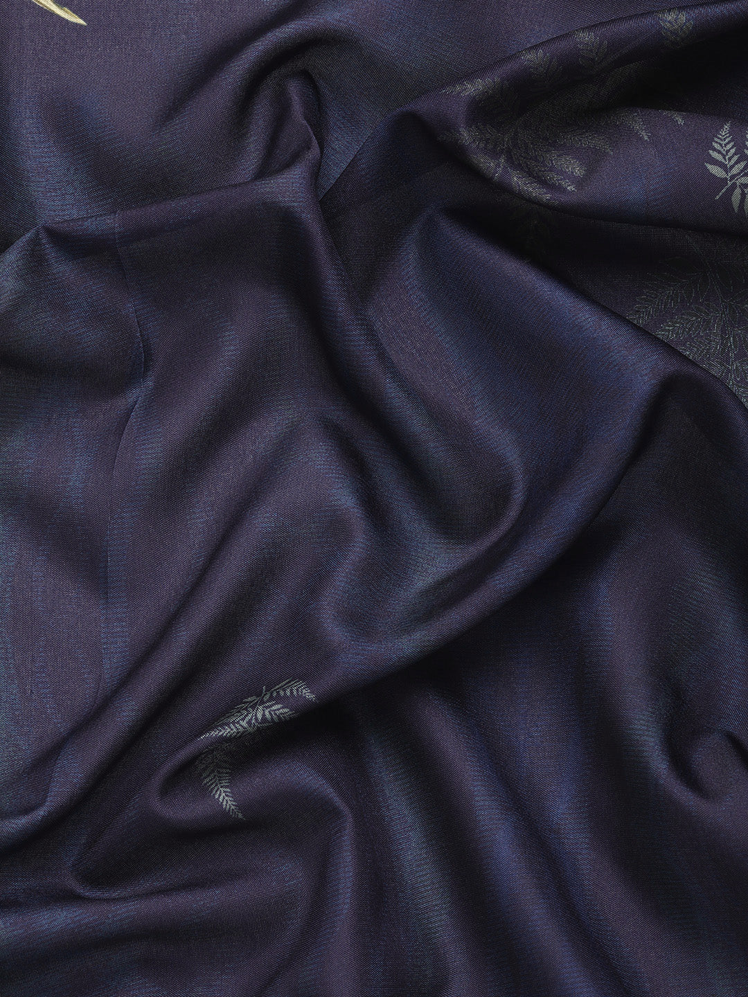 Kanchipuram Pattu Silk Floral Printed Zari Woven Border Saree
