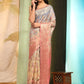 Cotton Blend Floral Printed Zari Woven Saree