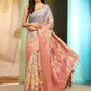 Cotton Blend Floral Printed Zari Woven Saree