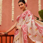 Banarasi Kotha Digital Printed Saree With Zari Border
