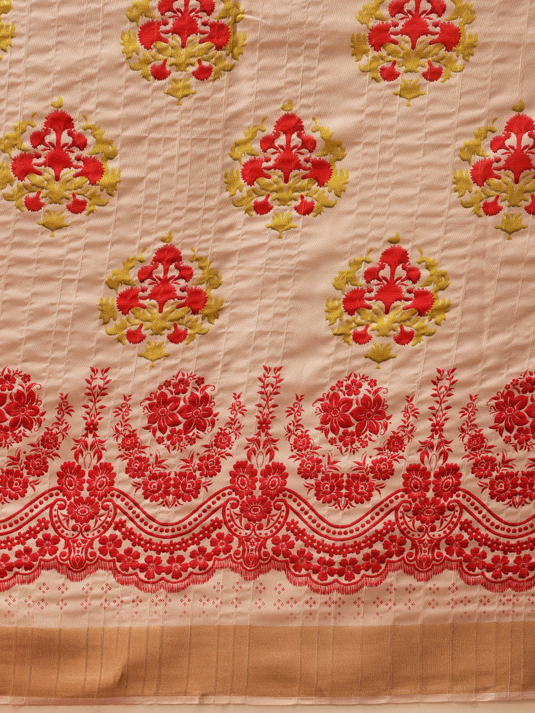 Banarasi Kotha Digital Printed Saree With Zari Border